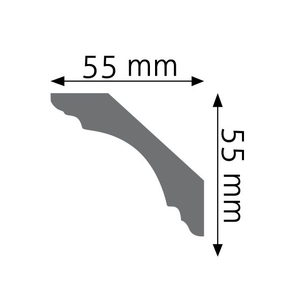 Listwa gzymsowa gładka LGG-22F 235cm 5,5cm x 5,5cm Creativa FLEX - obrazek 2