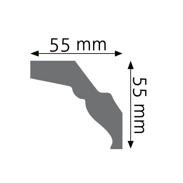 Listwa gzymsowa gładka LGG-25 240cm 5,5cm x 5,5cm Creativa - obrazek 2