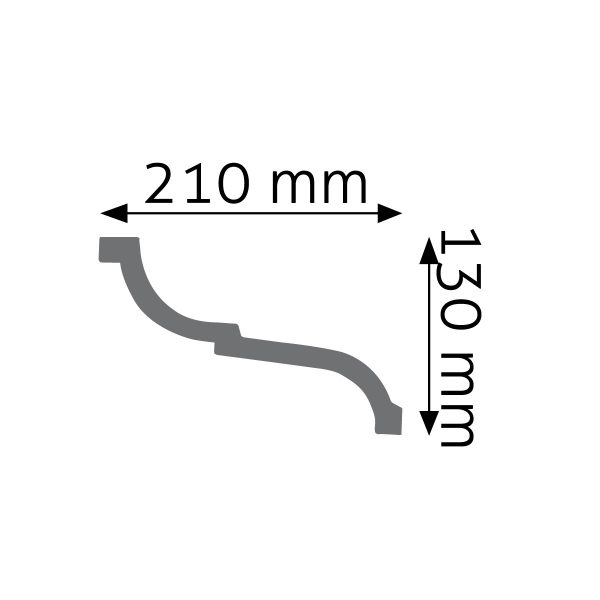 Listwa gzymsowa gładka LGG-31 240cm 13cm x 21cm Creativa - obrazek 2