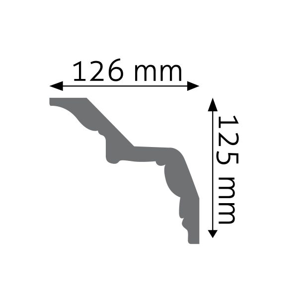 Listwa gzymsowa gładka LGG-34 240cm 12,5cm x 12,6cm Creativa - obrazek 2