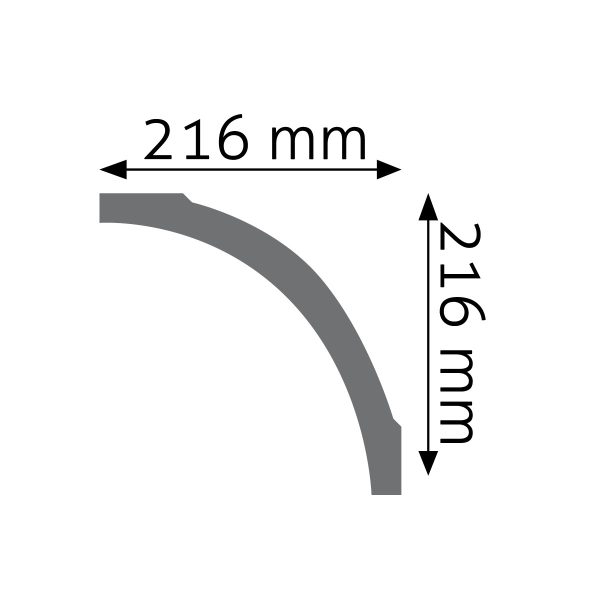 Listwa gzymsowa gładka LGG-36 240cm 21,6cm x 21,6cm Creativa - obrazek 2