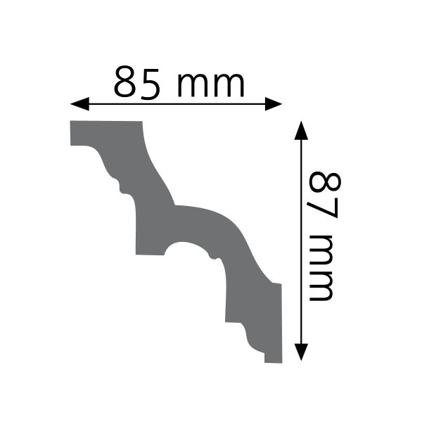 Listwa gzymsowa zdobiona LGZ-01 240cm 8,7cm x 8,5cm Creativa - obrazek 2