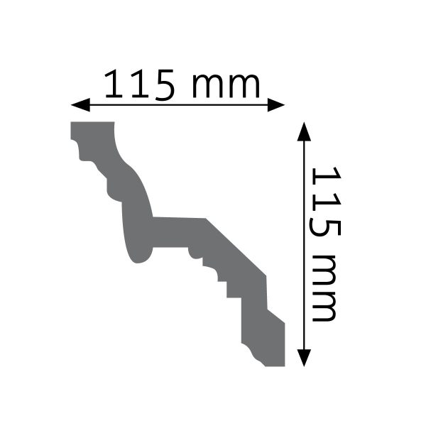 Listwa gzymsowa zdobiona LGZ-06 240cm 11,5cm x 11,5cm Creativa - obrazek 2