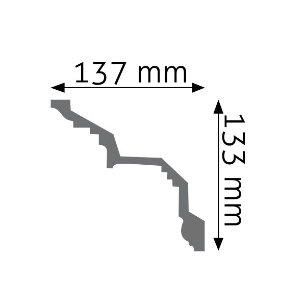 Listwa gzymsowa zdobiona LGZ-07 240cm 13,3cm x 13,7cm Creativa - obrazek 2