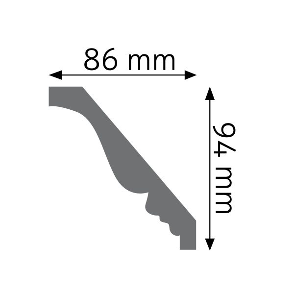 Listwa gzymsowa zdobiona LGZ-09 240cm 9,4cm x 8,6cm Creativa - obrazek 2