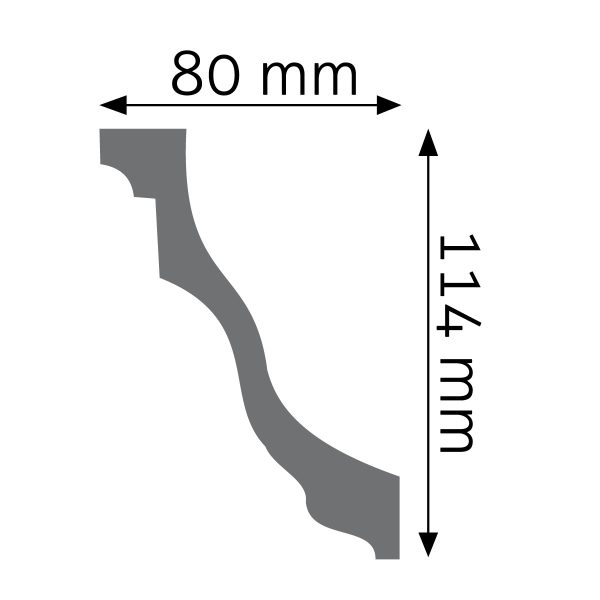 Listwa gzymsowa zdobiona LGZ-10 240cm 11,4cm x 8cm Creativa - obrazek 2