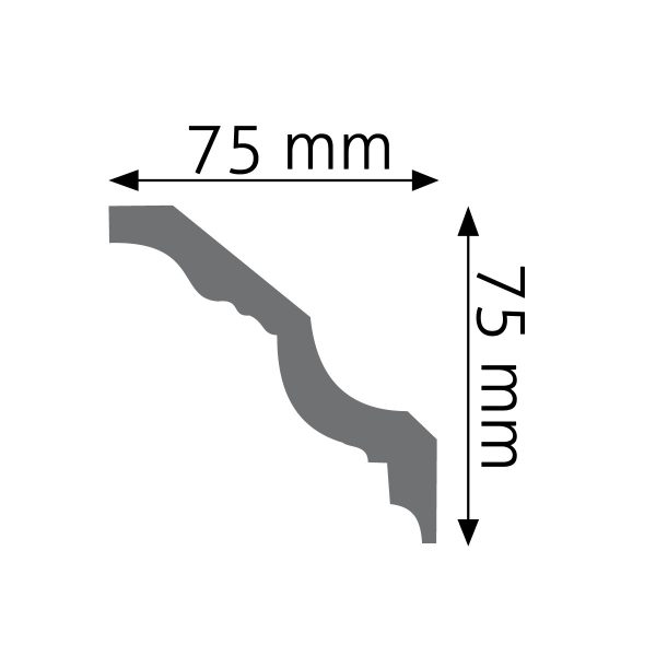 Listwa gzymsowa zdobiona LGZ-11 240cm 7,5cm x 7,5cm Creativa - obrazek 2