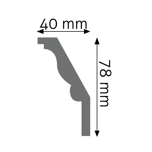 Listwa gzymsowa zdobiona LGZ-14 240cm 7,8cm x 4cm Creativa - obrazek 2