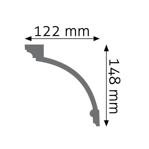 Listwa gzymsowa zdobiona LGZ-15 240cm 14,8cm x12,2cm Creativa - obrazek 2