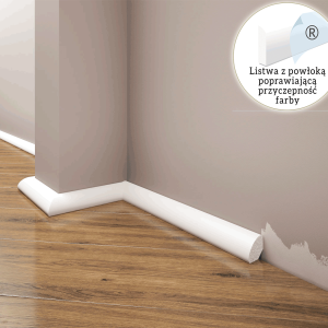 Listwa przypodłogowa LPC-12 244cm Creativa 1,9cm Ćwierćwałek