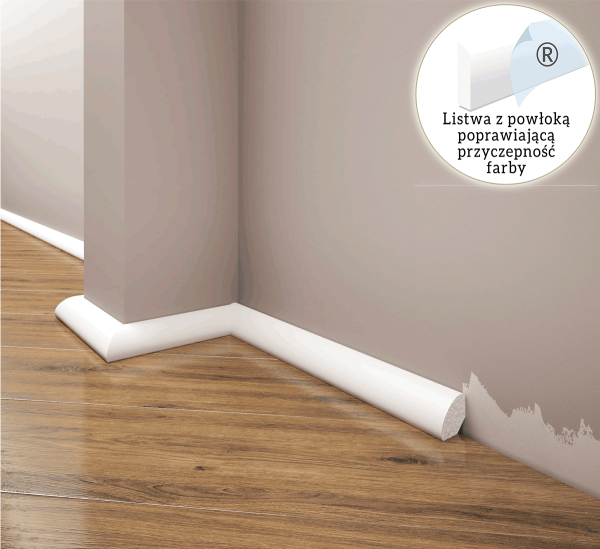 Listwa przypodłogowa LPC-12 244cm Creativa 1,9cm Ćwierćwałek