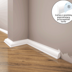 Listwa przypodłogowa LPC-01 244cm Creativa 2,1cm Ćwierćwałek