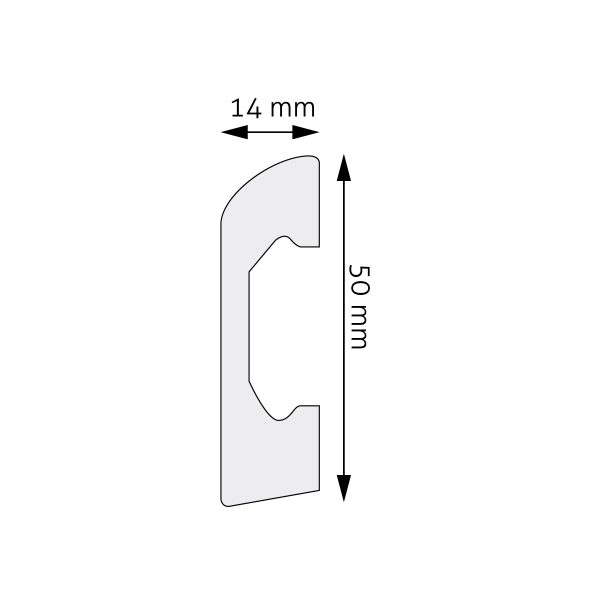 Listwa przypodłogowa LPC-04 244cm Creativa 5cm - obrazek 2
