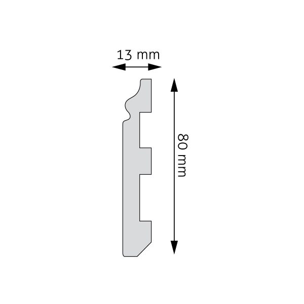 Listwa przypodłogowa LPC-07 244cm Creativa 8cm - obrazek 2