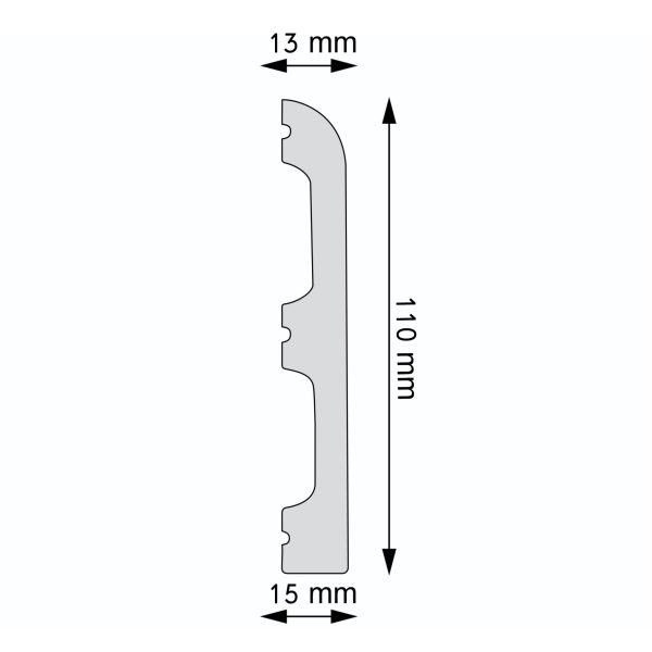 Listwa przypodłogowa LPC-10 244cm Creativa 11cm - obrazek 2