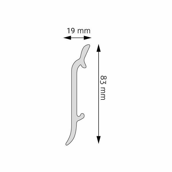 Listwa przypodłogowa LPC-16 244cm Creativa 8,3cm - obrazek 2