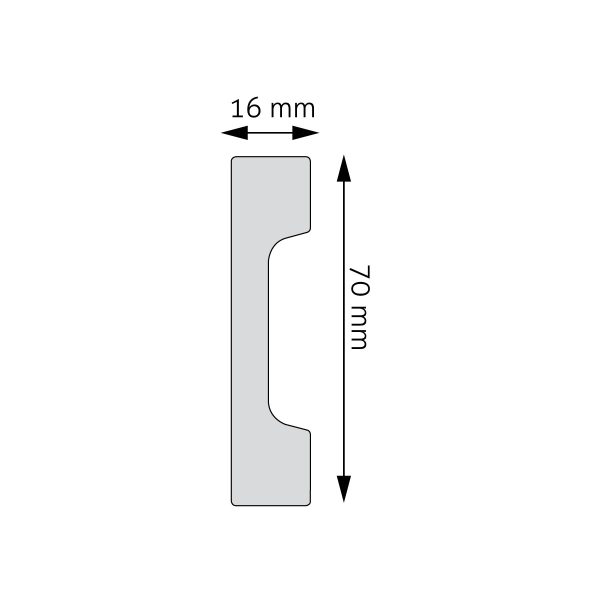 Listwa przypodłogowa LPC-23 244cm Creativa 7cm - obrazek 2