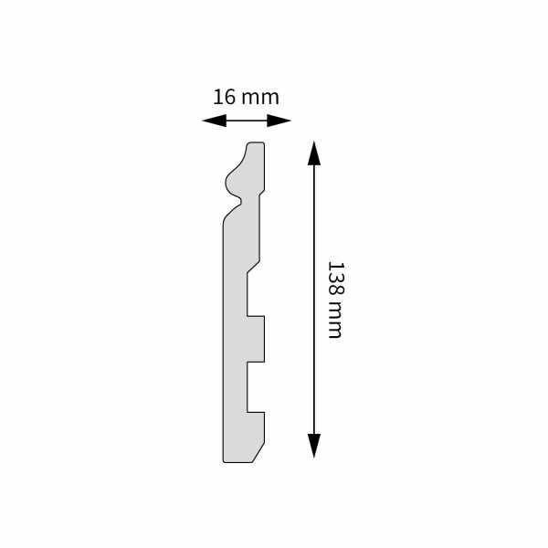 Listwa przypodłogowa LPC-24 244cm Creativa 13,8cm - obrazek 2