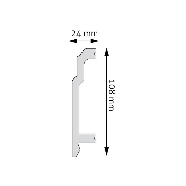 Listwa przypodłogowa LPC-26 244cm Creativa 10,3cm - obrazek 2