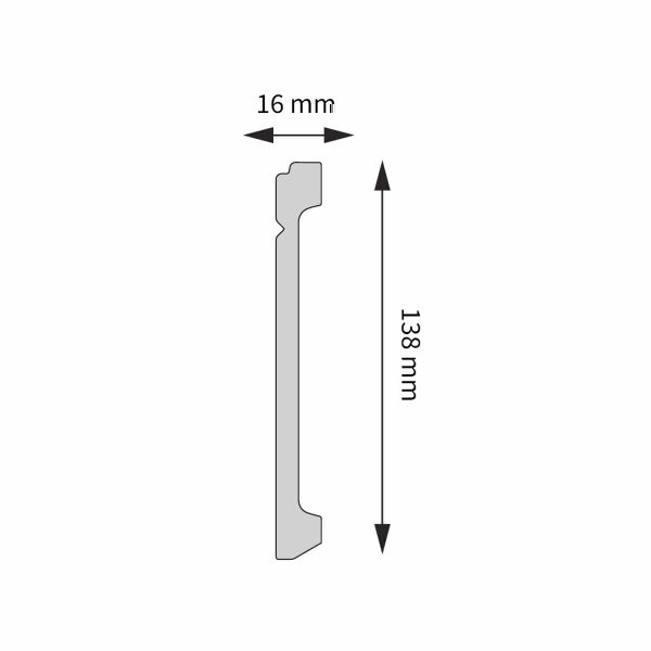 Listwa przypodłogowa LPC-30 244cm Creativa 13,8cm - obrazek 2