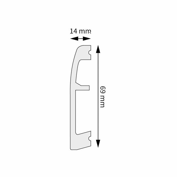 Listwa przypodłogowa LPC-06 244cm Creativa 6,9cm - obrazek 4