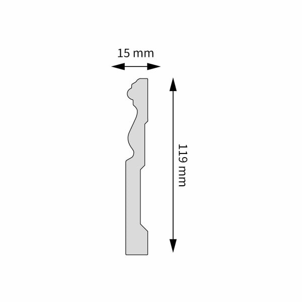 Listwa przypodłogowa LPC-09 244cm Creativa 11,9cm - obrazek 2