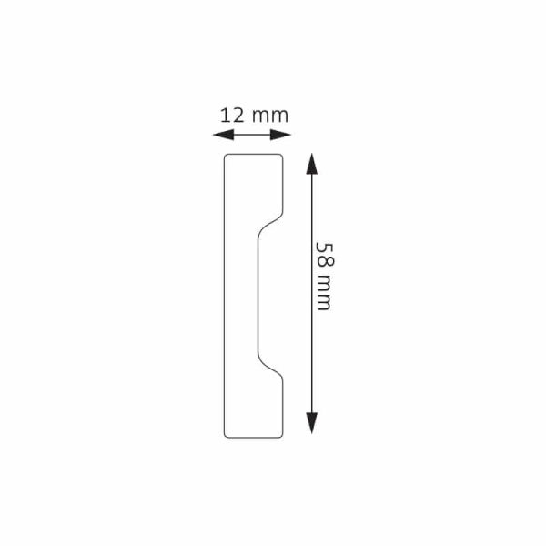 Listwa przypodłogowa LPC-32 244cm Creativa 5,8cm - obrazek 2