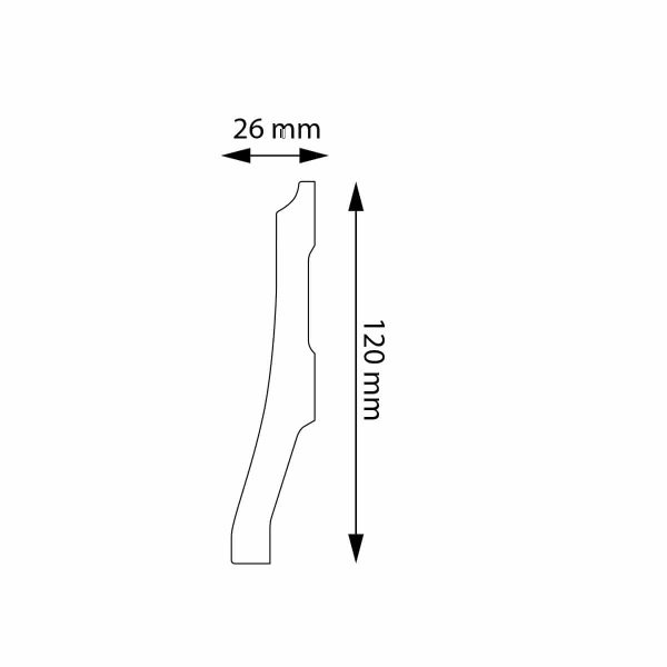 Listwa przypodłogowa LPC-34 244cm Creativa 12cm - obrazek 3