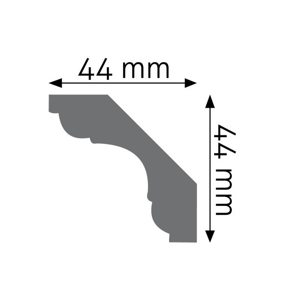 Listwa gzymsowa gładka LGG-06F 235cm 4,4cm x 4,4cm Creativa FLEX - obrazek 2