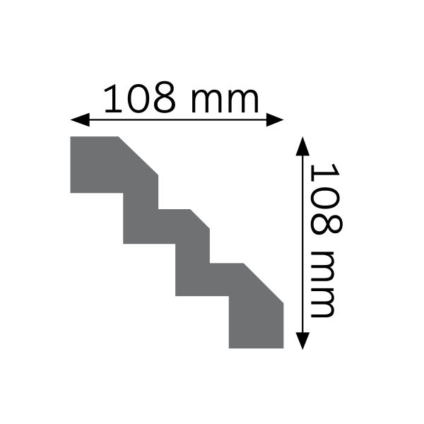 Listwa gzymsowa gładka LGG-11 240cm 10,8cm x 10,8cm Creativa - obrazek 2