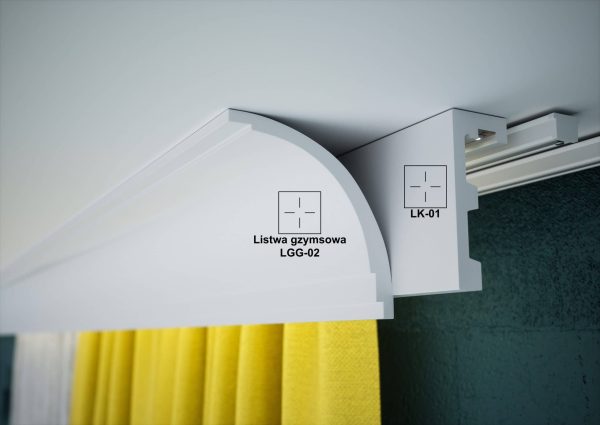 Listwa gzymsowa gładka LGG-02 240cm 11cm x 12cm Creativa - obrazek 2