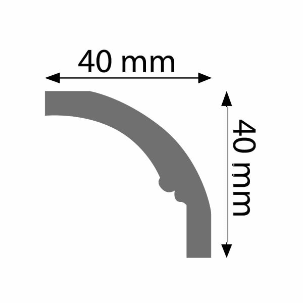 Listwa gzymsowa gładka LGG-12 240cm 4cm x 4cm Creativa - obrazek 2