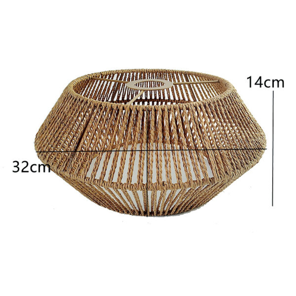 Lampa w stylu Boho ręcznie wykonana z naturalnego sznura jutowego oraz metalowego korpusu 32cm E27