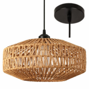 Wisząca lampa jutowa pleciona BOHO Naturalna wykonana ręcznie 30cm E27 5207706-A8