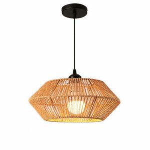 Wisząca lampa jutowa pleciona BOHO Naturalna wykonana ręcznie 32cm E27 5207706-A5