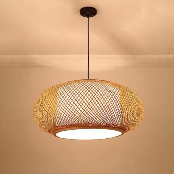 Wisząca lampa bambusowa BOHO Naturalna Wykonana Ręcznie DUŻA 50cm E27 2072370-H50