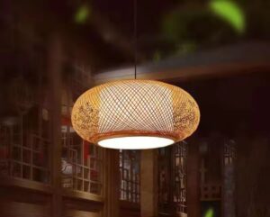 Wisząca lampa bambusowa BOHO Naturalna Wykonana Ręcznie DUŻA 50cm E27 2072370-H50