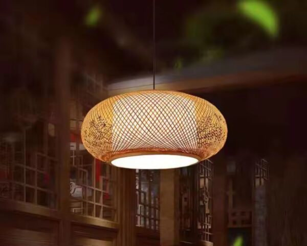 Wisząca lampa bambusowa BOHO Naturalna Wykonana Ręcznie DUŻA 50cm E27 2072370-H50