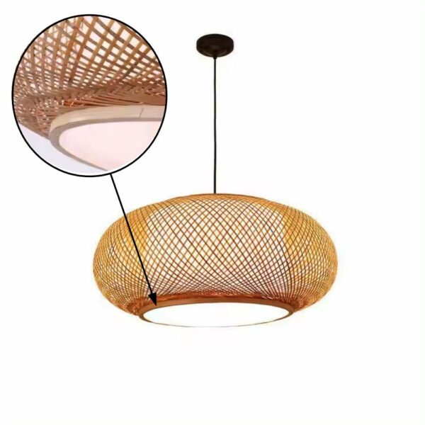Wisząca lampa bambusowa BOHO Naturalna Wykonana Ręcznie DUŻA 50cm E27 2072370-H50